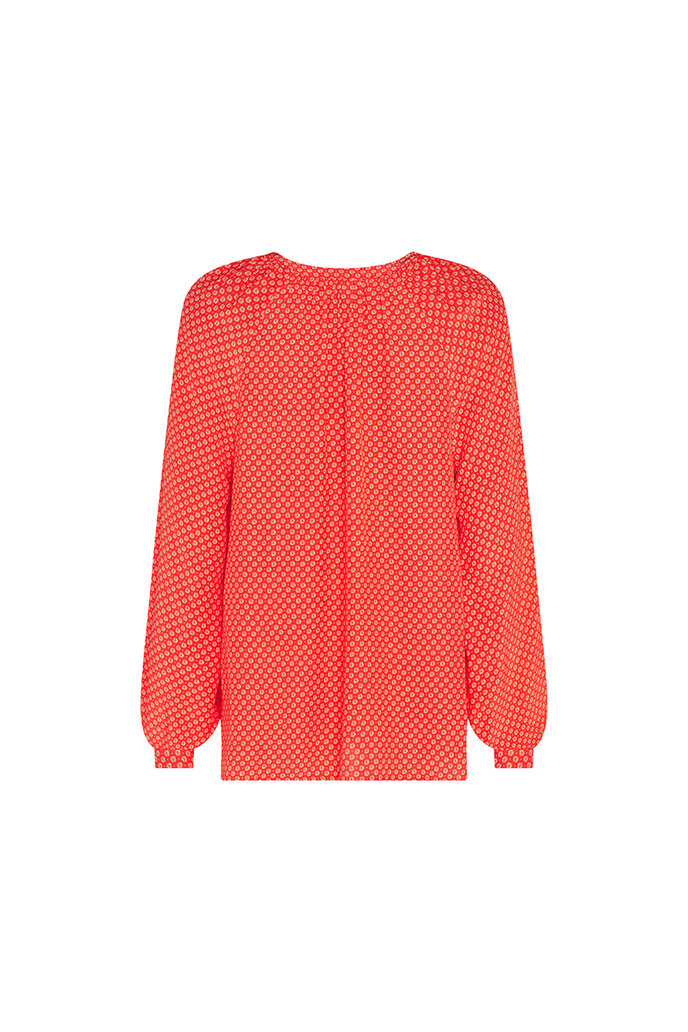 ALYA V-NECK LS BLOUSE oranžová