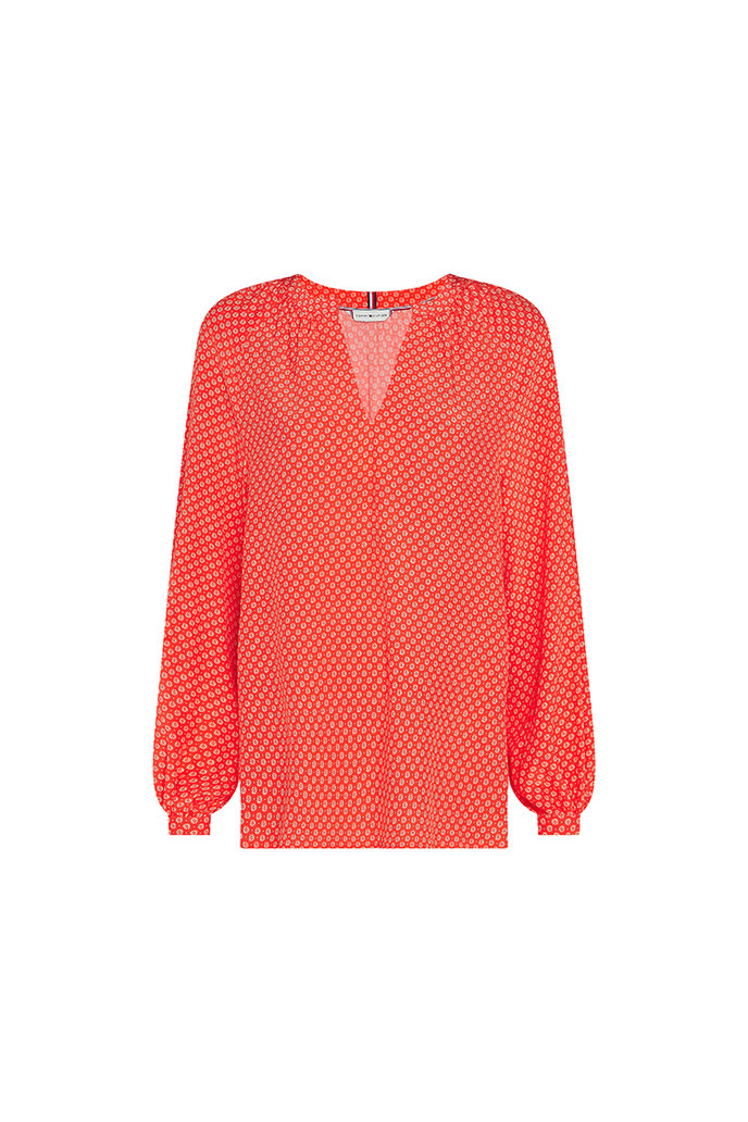 ALYA V-NECK LS BLOUSE oranžová