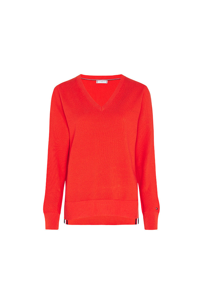 TEXTURE V-NK SWEATER LS oranžová