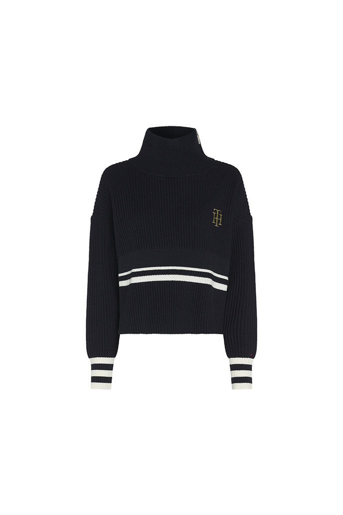 VARSITY HIGH-NK SWEATER LS černý