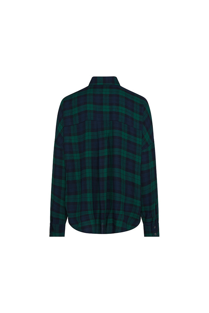 BEA TARTAN RELAXED SHIRT zelená