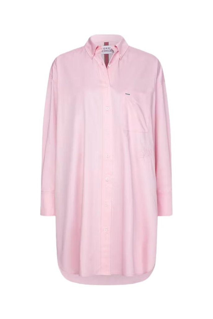 ICONS CO ARCHIVE SHIRT DRESS LS růžové